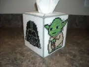 TISSUE BOX COVER -STAR WARS CHARACTERS - Plastic Canvas