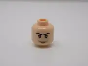 Lego Minifigure Head Brown Lines Crease Between Eyebrows Snape Harry Potter #82