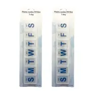 2x 7 days Pill Box Boxes Medicine Tablet Box Case Container Storage Weekly