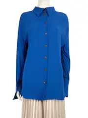 Blue Button Down Collar Shirt