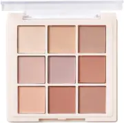 9 Colors Matte Eyeshadow Palette, Highly Pigmented Long Lasting Matte Nude Sh...