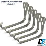 5 Pieces Weider Retractors Oral Surgery Dentists Tongue Depressor Cheek Adult