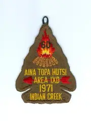 OA 1971 Area IXD Conference patch hosted by Lodge 60 Aina Topa Hutsi dp