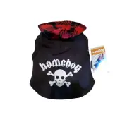 Simply Dog Homeboy Hoodie Black Skull & Crossbones Size XXS NEW