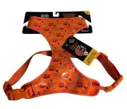 Thrills & Chills Pumpkins Reversible Halloween Dog Harness L Large Glow In Dark