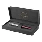 PARKER Sonnet Premium Fountain Pen Metal & Red CT Fine 18K Nib Gift Box New