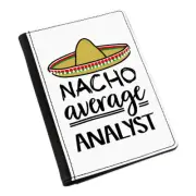 Nacho Average Analyst Passport Holder Cover Case Worlds Best Awesome Funny