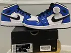 Air Jordan 1 Mid SE Signal Blue BQ6931 402 Size 4.5y