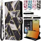 For Samsung Galaxy A22 A23 A24 A32 A33 A42 Marble Leather Flip Wallet Case Cover
