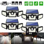 4 PACK Solar Lights Motion Sensor, Security 70 LED Waterproof Adjustable Head