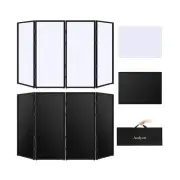 DJ Stand,DJ Facade Booth Portable Event Cover Screen with Foldable 4 Detachab...
