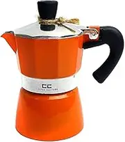 Coffee Culture Stovetop Coffee Maker, 1 Cup Size, Orange