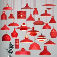 在飛比找松果購物優惠-時尚亮麗 工業風 中國紅 北歐風 吊燈 (2.6折)
