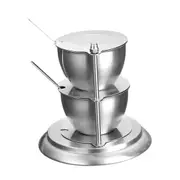 Stainless Steel Condiment Container with Lid for Seasoning Storage