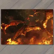 FLATCARD Bat from Hell Fire Evil Vampire Demon Devil Animal Scary Unusual Fangs