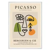 Galrie Stunning Picasso Les Dejeuners Dessins Abstract Art Poster for Home Decor, White Frame, 70 x 100cm (28 x 40inch)