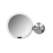 Simplehuman Sensor with LED lighting, 5x enlargement - Cosmetic mirror on the wall with opaque stainless steel