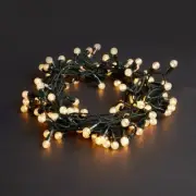 100LED 10M Warm White Crackle Solar Christmas Party String Garden Lights