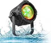 Waterproof COB LED Par Light, 50W Outdoor Stage Light with Warm & Cold White, Architecture Theme Park Par Lights, for Church, Concert, Theater, Party, Wedding