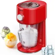 Shaved Ice Machine, Electric Ice Shaver and Snow Cone Machine with Large Capaci