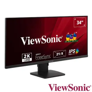 【ViewSonic 優派】VA3456-MHDJ 34型 IPS WQHD 21:9 60Hz 護眼電腦螢幕(內建喇叭/可旋轉/升降腳架/4ms)