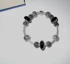 NIB from Albert's Jewelers Authentic Pandora Sterling & Black Crystal Bracelet