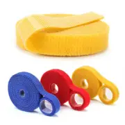 12 Rolls Fastening Cable Ties Straps Wire Cord Hook Loop Fastening Organizer
