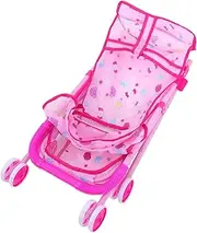 Doll Stroller Toy Pram Toys for Boys and Girls Play Stroller Basket Safe