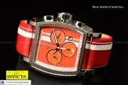 Invicta S1 RALLY Race Team 48mm Chronograph RED/WHITE Dial Men's Leather Watch