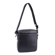 Pierre Cardin Men's Leather Shoulder Crossbody Bag w/ Zip Pocket 25x22cm Navy