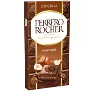 Ferrero Rocher Original Vollmilchschokoladentafel With Hazelnuts 90g