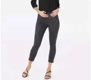 NYDJ Alina Printed PullOn Skinny Ankle Jeans Side Slit Sz 10 Diamondback A369480
