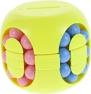 UPKOCH Rotating Bean Cube Puzzle for Fun Money Saving Box Engaging Fingertip Game Color Birthday Color