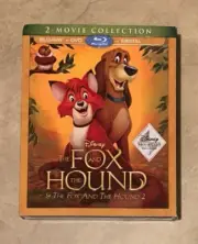 Disney Fox & the Hound 1 & 2 w/ Slip Cover Blu-Ray + DVD NEW Factory Sealed