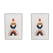 2PK LVD Framed Canvas Modern 1 Home/Living Room Wall Decor 40x60cm Rectangle