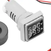 Digital AC Voltage Current Meter 22mm 0 to 100A Indicator White Display