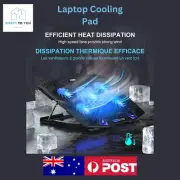 C5 Laptop Cooling Pad Gaming Notebook Cooler, 5 Adjustable Quiet Laptop LED Fan