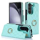 Ring Leather Kickstand Shockproof Wallet Case for Samsung Galaxy Z Fold 6/4/5/3