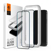 iPhone 12 mini (5.4-inch) 2020 Glass Screen Protector, Genuine SPIGEN AlignMaster Full Cover Tempered Glass 2 Pcs/Pack for Apple
