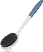surlees Back Scrubber for Shower for Men & Women 17" | Body Brush for Wet & Dry Brushing | Exfoliating Body Scrubber & Back Brush | Shower Brush with Long Handle for Cellulite & Acne