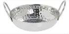 Large Size 2 L Hammered Stainless Steel Serving Kadai Wok Bowl