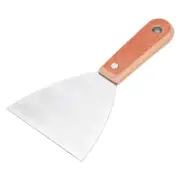 4" Stainless Steel Putty Knife Scraper Tool with Wooden Handle