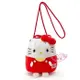 小花花日本精品♥ Hello Kitty 絨毛 造型束口袋 束口斜背包 水桶包 收納包 外出包 10031605