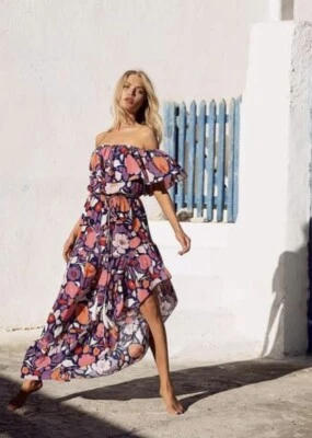 Mister Zimi Passionflower Lucy 100% Silk Dress One Size NWT