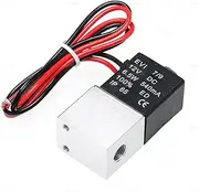 12V DC 1/4" 2 Way Normally Closed Pneumatic Aluminum Electric Solenoid Air Valve Industrial Machinery Equipment