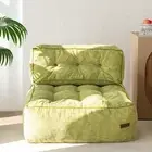 Floor Sofa Bean Bag Sofa Couch, Comfy Floor Couch with Back Standard Green