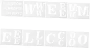 NUOBESTY 8pcs Hollow Out Template Vinyl Big Extra Large Letter Stencils Stencil Letters Number Stencils Reusable Walls Craft Stencil Template Beige Plastic Material