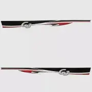 G3 Boat Decals 73404922 | 118 1/2 x 9 Inch Black Red White (Set of 2)