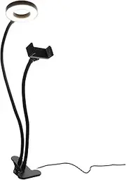 jojofuny Clip-on Streaming Light Ring Light Led Fill Light Multi-use Makeup Broadcast Ring Light Clip and 3 Colors Lighting Modes