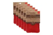 6x White Magic Eco Basics Natural Kitchen Scrubber Dirt Grim Dish Cleaner Coral